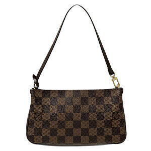 Louis Vuitton Canvas Bag Damier Brown Shoulder Ebene Navona